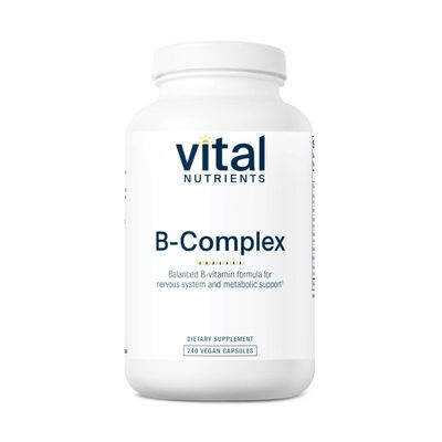 Vital Nutrients Vitamin B-Complex - Vegan High-Potency Methylated B Complex Vitamins - B Vitamins Support Energy Production, Metabolism, and Heart Health* - Gluten, Dairy, Soy Free - 240 Capsules