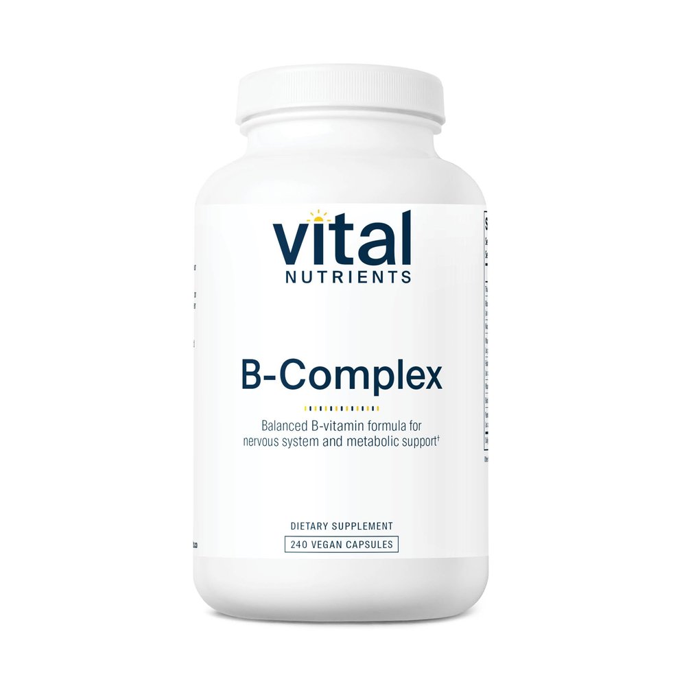 Vital Nutrients Vitamin B-Complex - Vegan High-Potency Methylated B Complex Vitamins - B Vitamins Support Energy Production, Metabolism, and Heart Health* - Gluten, Dairy, Soy Free - 240 Capsules