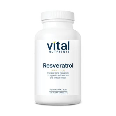 Vital Nutrients Resveratrol - Ultra High Potency Antioxidant - Trans Resveratrol for Cardiovascular and Cell Health Support* - Vegan Supplement - Gluten, Dairy and Soy Free - Non-GMO - 120 Capsules
