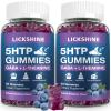 2 Pack 300MG 5-HTP GABA Sleep Supplement Gummies with 200mg L-Theanine Supplement for Brain, Mood Stabilizer and Sleep Support, Melatonin-Free, Omega 3-6-9 for Natural Zzzs, Blueberry Flavor view 1