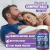 2 Pack 300MG 5-HTP GABA Sleep Supplement Gummies with 200mg L-Theanine Supplement for Brain, Mood Stabilizer and Sleep Support, Melatonin-Free, Omega 3-6-9 for Natural Zzzs, Blueberry Flavor view 4