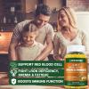 2 Pack Vegan 100MG Iron Supplement Gummies for Women & Men - with Vitamin C, A, B for Adults & Kids - Energy Support for Iron Deficiency, Anemia - Pineapple Flavor (120 Ct) view 4
