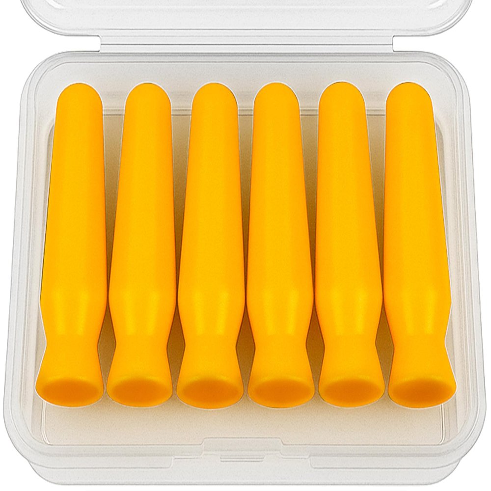 [6 Pack] Scleral Lens Inserter + Remover - Ventless Contact Lens Applicator for Hard/RGP Lenses, Scleral Lenses & Prosthetic Eyes  Easy-Squeeze Suction Tool, Upgraded with Plastic Travel Case