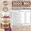 3000MG Mushroom Complex Gummies 10 Blend - Lion's Mane Gummies for Adults, Cordyceps, Shiitake, Reishi, Chaga, - Brain, Immune Support & Stress Relief, Energy, Mushroom Supplement for Men & Women 60ct view 2