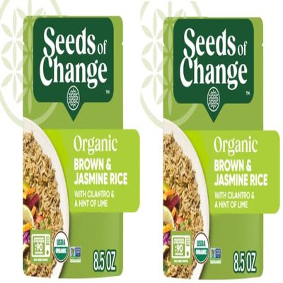Generic Pack Of 2 Organic Brown Jasmine with Cilantro and a Hint of Lime Rice 8.5 oz.