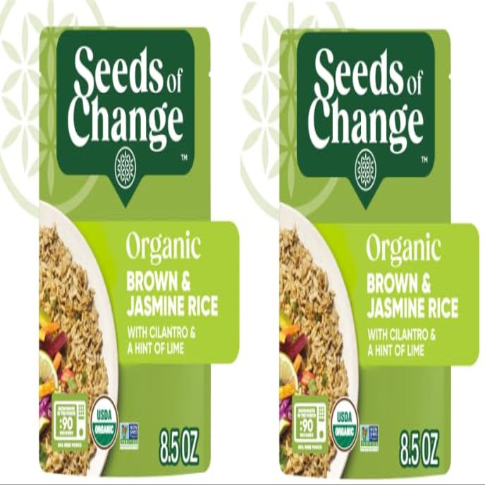 Generic Pack Of 2 Organic Brown Jasmine with Cilantro and a Hint of Lime Rice 8.5 oz.