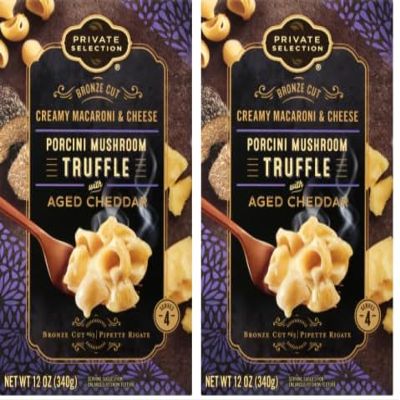 Pack Of 2 Bronze Cut Porcini Mushroom Truffle with Aged Cheddar Creamy Macaroni & Cheese 12 oz.
