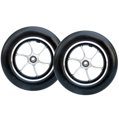 10 Inch Solid Wheelchair Wheel Replacement Tires, PU Rollator Wheel, for Electric Wheelchair, Rollators, Walkers (Color : Black, Size : 25cm(10in))