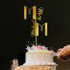 GiftGlee Personalized Wedding Cake Toppers Your Own Anniversary Couple Name Cake Topper Gold Cake Topper, Personalized Wedding With Initial cake toppers, Gold Cake Topper with Couple Name, Style 4 view 4