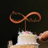 GiftGlee Personalized Wedding Cake Toppers Your Own Anniversary Infinity Symbol With Couple Name Cake Topper, Gold Cake Topper, Personalized Wedding Infinity Symbol With Date cake toppers, Style 5 view 3