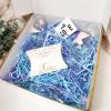 2 LB Deep Blue Crinkle Cut Paper Shred Filler Great for Gift Wrapping, Deep Blue Basket Fillers, Birthday, Gift Wrapping, Anniversary, Halloween Thanksgiving Christmas Party Decor Filling Supplies view 3