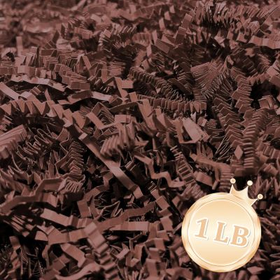 1 LB Deep Brown Crinkle Cut Paper Shred Filler Great for Gift Wrapping, Deep Coffee Basket Fillers, Birthday, Gift Wrapping, Anniversary, Halloween Thanksgiving Christmas Party Decor Filling Supplies