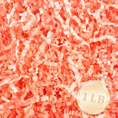 1 LB Fluorescent Pink Crinkle Cut Paper Shred Filler Great for Gift Wrapping, Fluorescent Pink Basket Fillers, Birthday, Gift Wrapping, Halloween Valentine's Day Christmas Party Decor Filling Supplies