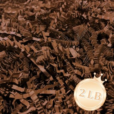 Zankubom 2 LB Brown Crinkle Cut Paper Shred Filler Great for Gift Wrapping, Brown Basket Fillers, Birthday, Gift Wrapping, Anniversary, Halloween Thanksgiving Christmas Party Decor Filling Supplies