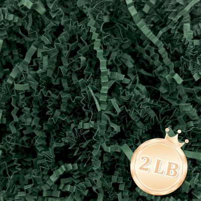 Zankubom 2 LB Dark Green Crinkle Cut Paper Shred Filler Great for Gift Wrapping, Basket Fillers, Birthday, Gift Wrapping, Anniversary, Halloween Thanksgiving Christmas Party Decor Filling Supplies