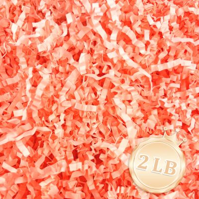 Zankubom 2 LB Fluorescent Pink Crinkle Cut Paper Shred Filler Great for Gift Wrapping, Fluorescent Pink Basket Fillers, Birthday, Gift Wrapping, Valentine's Day Christmas Party Decor Filling Supplies