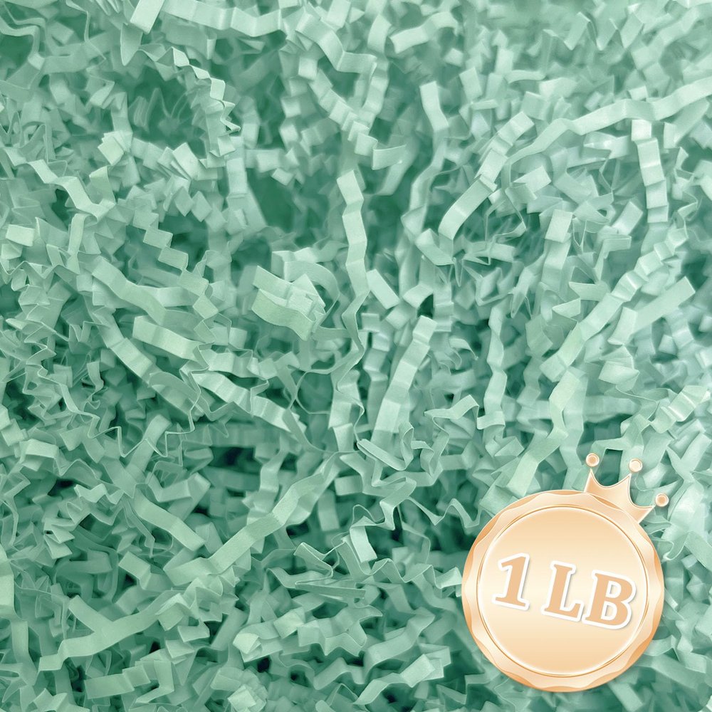 Zankubom 1 LB Teal Crinkle Cut Paper Shred Filler Great for Gift Wrapping, Teal Basket Fillers, Birthday, Gift Wrapping, Anniversary, Halloween Thanksgiving Christmas Party Decor Filling Supplies