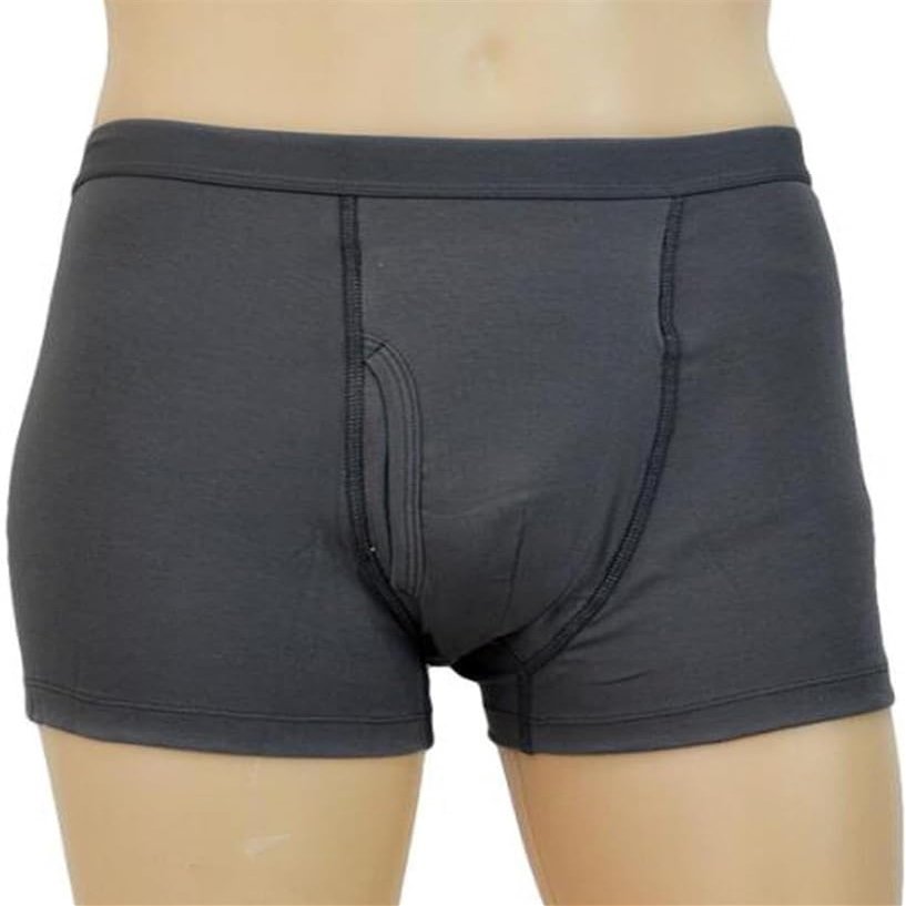 QIUFANGM Men's Incontinence Boxer Briefs Underwear, Washable Urinary Incontinence Cotton Boxer Brief Underwear for Men, Washable Reusable Leakproof Incontinence Pants (Size : XXXLarge)