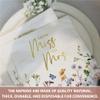 Audree 50 Pack Gold Foil Floral Miss to Mrs Napkins 3-Ply (5x5") - Wildflower Bridal Shower Decorations - Paper Napkins for Wedding, Engagement, and Bridal Shower Party view 4