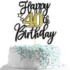 UXYOKM 1Pc Happy 40th Birthday Cake Topper Glitter Cheers to 40 Years Birthday Cake Pick 40 Fabulous Cake Decoration for Happy 40th Birthday Anniversary Party Cake Decorations Supplies view 1