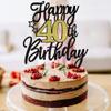 UXYOKM 1Pc Happy 40th Birthday Cake Topper Glitter Cheers to 40 Years Birthday Cake Pick 40 Fabulous Cake Decoration for Happy 40th Birthday Anniversary Party Cake Decorations Supplies view 3
