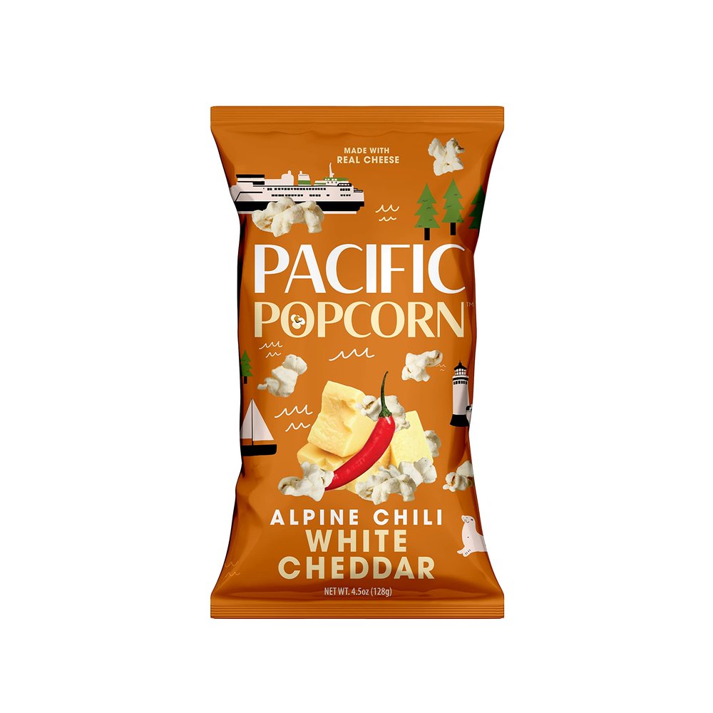 Pacific Popcorn - Alpine Chili White Cheddar 4.5oz (Pack of 6)