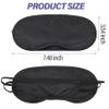 Aneco 50 Pieces Blindfolds Sleep Mask Bulk Eye Mask Shade Cover Blindfolds for Party Games with Nose Pad and Adjustable Strap for Travel Sleep Party Supplies, Black view 2