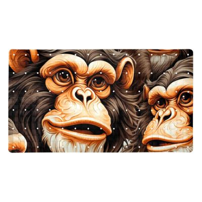 Non Slip Bathtub Mat Printing Monkey I Bathroom Shower Tub Mats with Suction Cups and Drain Holes for Kids and Adults 15.7x27.9 in