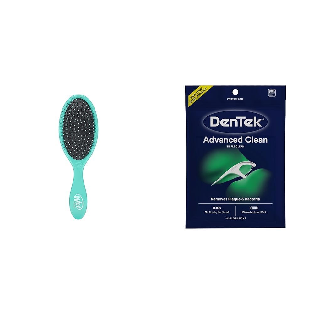 Wet Brush Original Detangler Hair Brush & DenTek Triple Clean Advanced Clean 150 Count Floss Picks