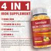 1 Pack Vegan 80MG Iron Supplement Gummies for Women & Men - Vitamin A, C, B for Adults & Kids - Blood & Builder & Energy Support for Iron Deficiency, Anemia - 60 Counts Pineapple Flavor Gummies view 3