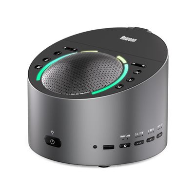 Sleep Machine Upgraded by White Noise Sound Machine, Schumann Wave, Aromatherapy Machine, Smart Lights  Ideal 4-in-1 Therapy System for Sleep, Relaxation at Home, Office, for Baby, Kids, and Adults.
