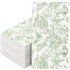 80Pcs Green Floral Birds Paper Guest Napkins Flower Bathroom Napkins Vintage Disposable Hand Towel Napkin for Home Holiday Party Supplies view 1