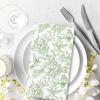 80Pcs Green Floral Birds Paper Guest Napkins Flower Bathroom Napkins Vintage Disposable Hand Towel Napkin for Home Holiday Party Supplies view 3