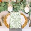 80Pcs Green Floral Birds Paper Guest Napkins Flower Bathroom Napkins Vintage Disposable Hand Towel Napkin for Home Holiday Party Supplies view 4