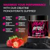 BEAST BITES Nutrition Creatine Monohydrate Gummies for Men & Women - 5g of Creatine Monohydrate per Serving - Sugar Free,Vegan, Strawberry Flavor, 135 Count (45 Servings). view 2