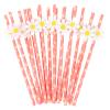 30 Pcs Daisy Paper Straws Disposable Daisy Party Decorations Exquisite Flower Straws Fashionable Daisy Paper Straws Daisy Party Favors for Girls Birthday Wedding Bridal Shower Party view 1