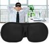 3D Soft Sleeping Eye Mask Shield Rest Sleep Eyepatch Travel Aid Black Sponge view 2