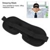3D Soft Sleeping Eye Mask Shield Rest Sleep Eyepatch Travel Aid Black Sponge view 3
