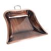 Amosfun Indoor Outdoor Dust Pan Red Bronze Heavy Duty Metal Dustpan Hanging Hook Large Stainless Steel Dustpan for Cleaning view 1