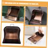Amosfun Indoor Outdoor Dust Pan Red Bronze Heavy Duty Metal Dustpan Hanging Hook Large Stainless Steel Dustpan for Cleaning view 3