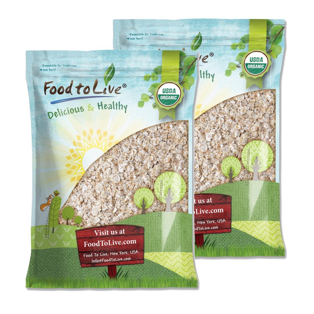 Food to Live Organic Instant Rolled Oats, 14 Pounds - Ready in 1 Minute Non-GMO Whole Grain Oatmeal. Good Source of Fiber and Protein. Great Quick Cook and Overnight Oats for Nutritious Breakfast