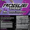 Rogue Energy Clean Energy Drink, Refreshing Energy Drink Mix with B12 Vitamins, Nootropics, Electrolytes, Sugar-Free, Made in USA (Grape Popsicle - 40 Servings) view 2