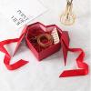 1 PCS Gift Boxes with Lids for Present, Valentine's Day Flower Boxes, Heart Shaped Flower Boxes for Bridesmaid, Proposal, Wedding, Birthday, Showers(red) view 2