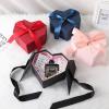 1 PCS Gift Boxes with Lids for Present, Valentine's Day Flower Boxes, Heart Shaped Flower Boxes for Bridesmaid, Proposal, Wedding, Birthday, Showers(red) view 4