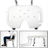 YOODODO Elderly Bath Stool, for Adults Seniors Shower Bench Bath Chair with Padded Seat Shower Stool Bathroom Bathtub Shower Seat Shower Chair, 52x34cm, White view 3