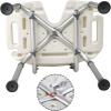 YOODODO Elderly Bath Stool, for Adults Seniors Shower Bench Bath Chair with Padded Seat Shower Stool Bathroom Bathtub Shower Seat Shower Chair, 52x34cm, White view 4