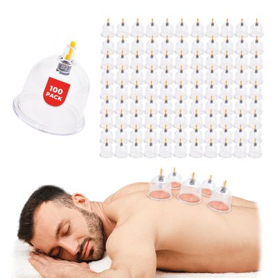 [100 Pack] Bulk Cupping Set for Massage Therapy - B1 B2 B3 B4 B5 B6 B7 U4 U5 - B2 (2.71 in) - Wholesale Professional Cupping Therapy Set, Cuppings Massage Kit, Physical Therapy Kit [No Pump Included]