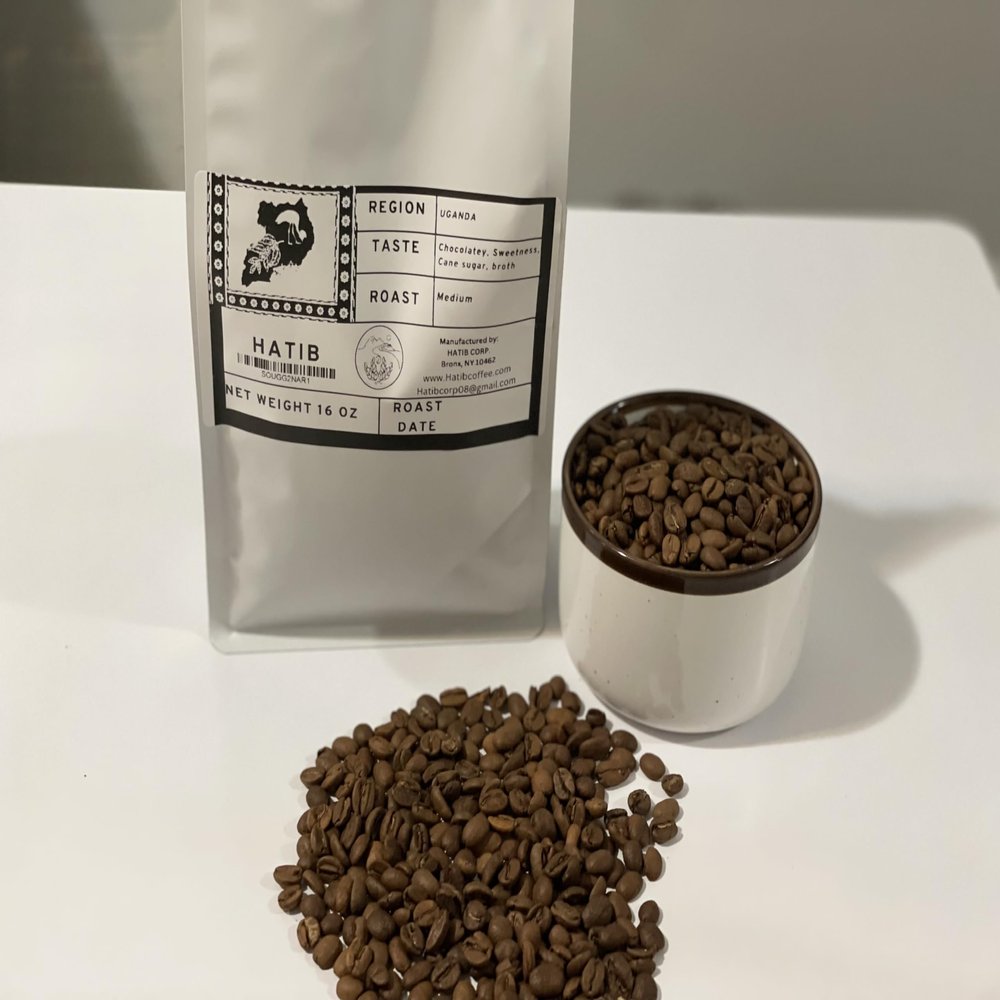 HATIB - Ugandan Specialty Coffee Beans - Medium Roasted to perfection - 1 lb