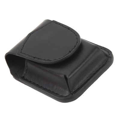 Lighter Bag PU Scratch Lighter Waist Case Compact Versatile with Magnetic Buckle for Outdoor Use (Black)