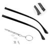 DOERDO 1 Pair Glasses Replacement Arms, Universal Glasses Legs, with Repair Tools, Screws, Brilliant Black view 1